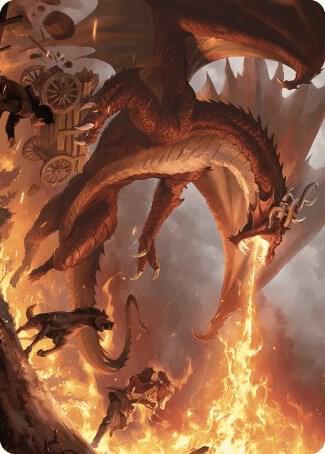 Realm-Scorcher Hellkite Art Card [Art Series: Wilds of Eldraine] 19