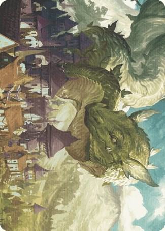 Beanstalk Wurm Art Card [Art Series: Wilds of Eldraine] 23
