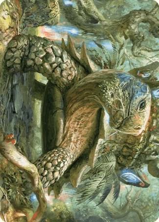 Blossoming Tortoise Art Card [Art Series: Wilds of Eldraine] 24