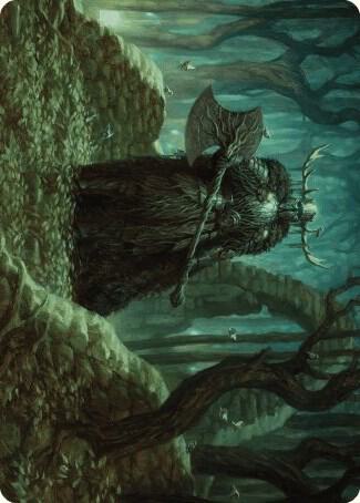 Mosswood Dreadknight Art Card [Art Series: Wilds of Eldraine] 40