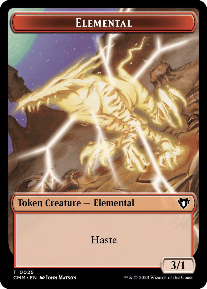 Elemental (0025) // Saproling Double-Sided Token [Commander Masters] 25 // 35