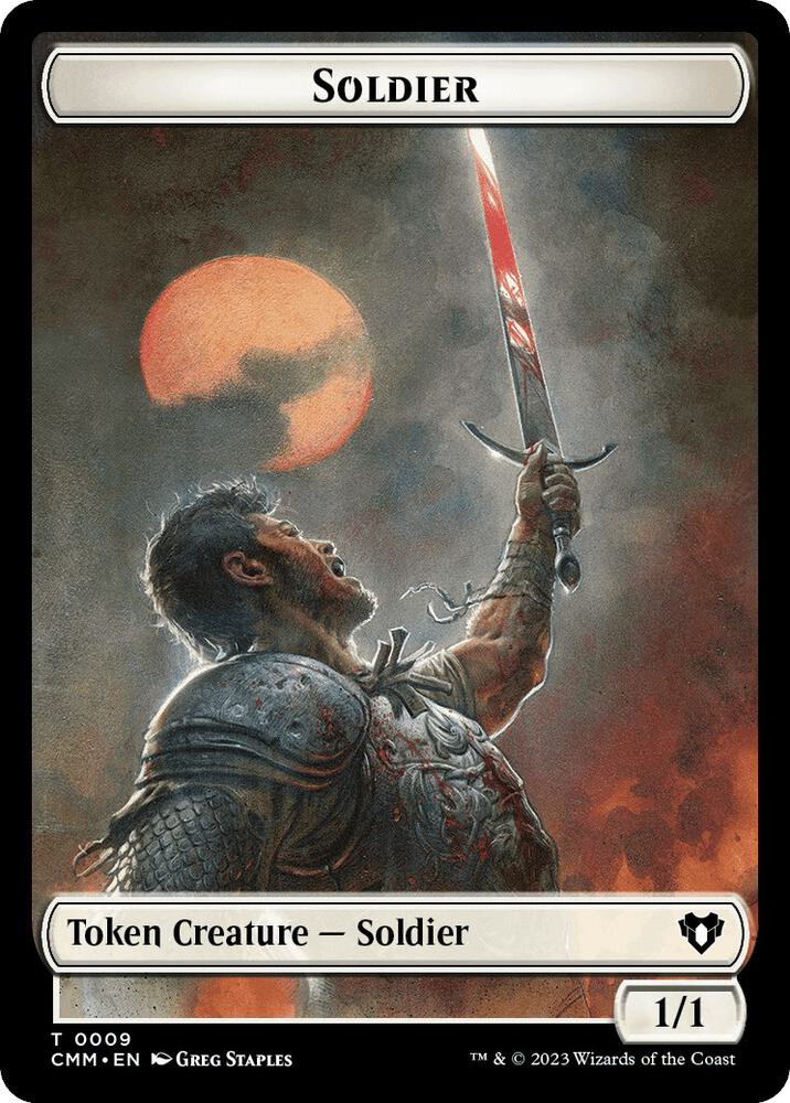 Soldier // Rat Double-Sided Token [Commander Masters] 9 // 17