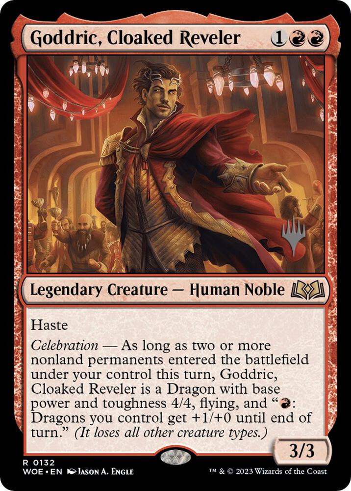 Goddric, Cloaked Reveler [Promo Pack: Wilds of Eldraine] 132