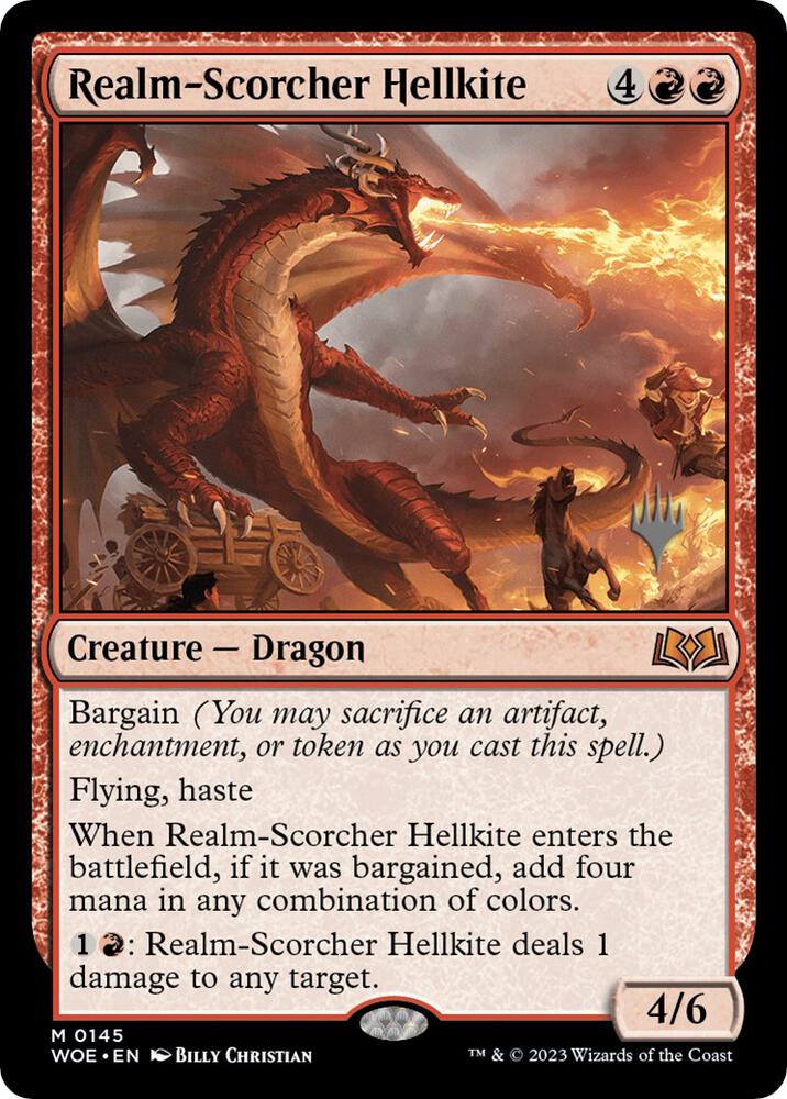 Realm-Scorcher Hellkite [Promo Pack: Wilds of Eldraine] 145