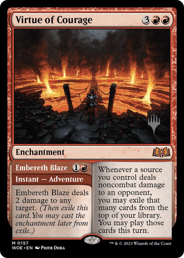 Virtue of Courage [Promo Pack: Wilds of Eldraine] 157