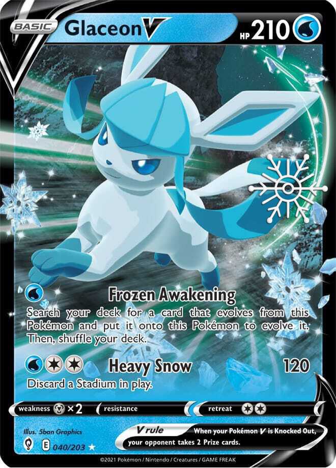 Glaceon V - 040/203 (Holiday Calendar) [Miscellaneous Cards & Products] 040/203