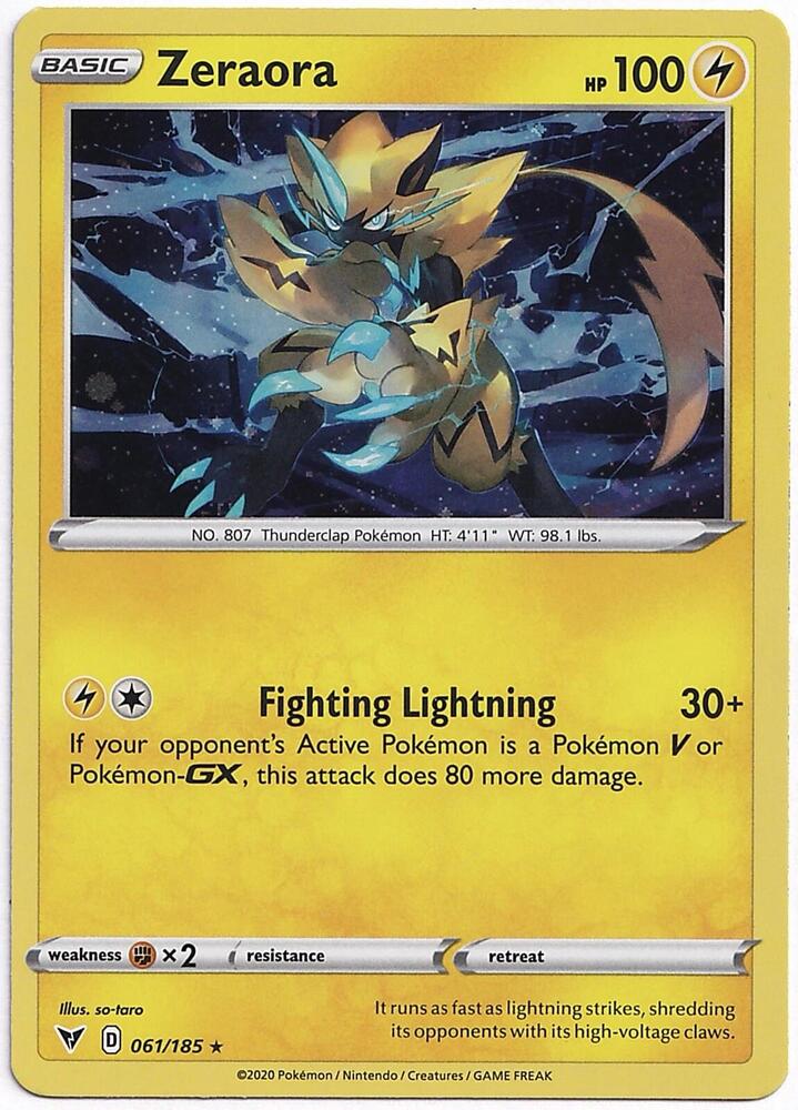 Zeraora - 061/185 (Cosmos Holo) [Miscellaneous Cards & Products] 061/185
