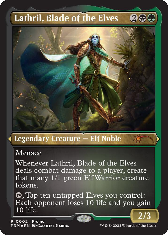 Lathril, Blade of the Elves (Foil Etched) [Media Promos] 2