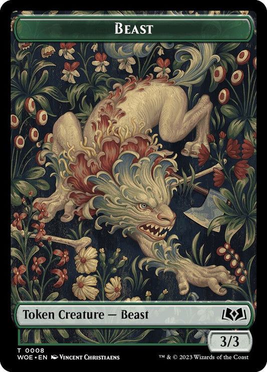 Beast // Food (0010) Double-Sided Token [Wilds of Eldraine] 8 // 10