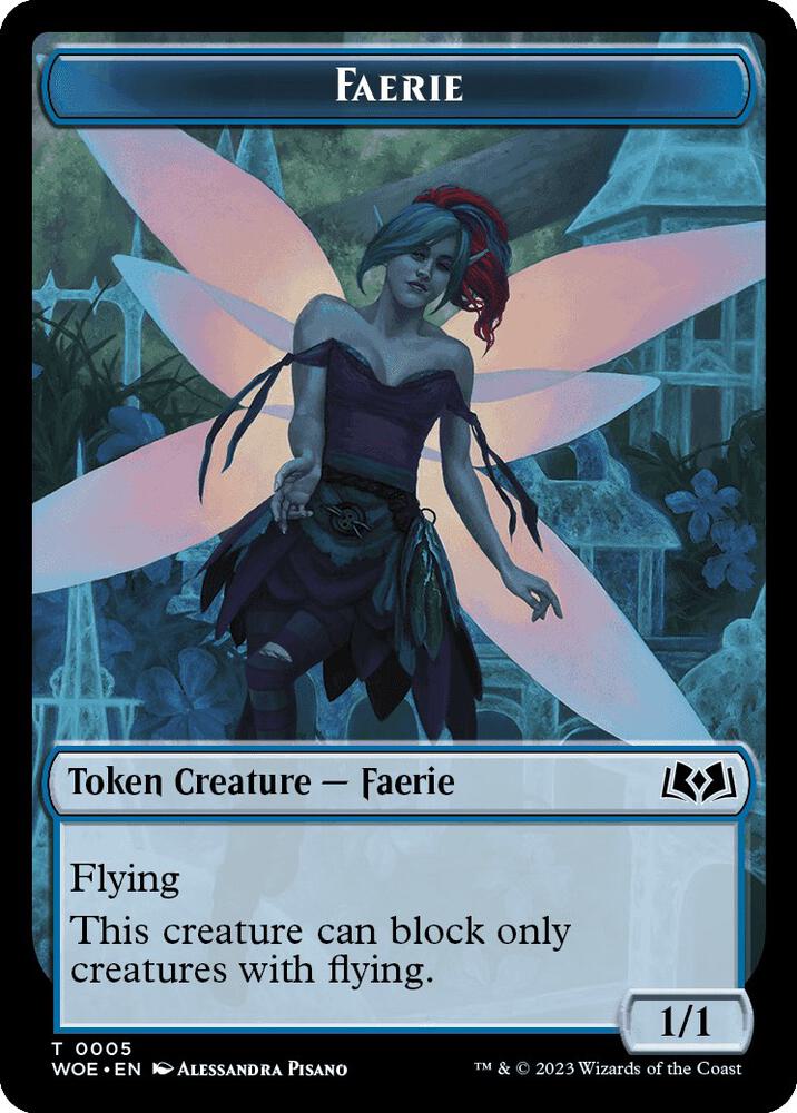 Faerie // Food (0010) Double-Sided Token [Wilds of Eldraine] 5 // 10
