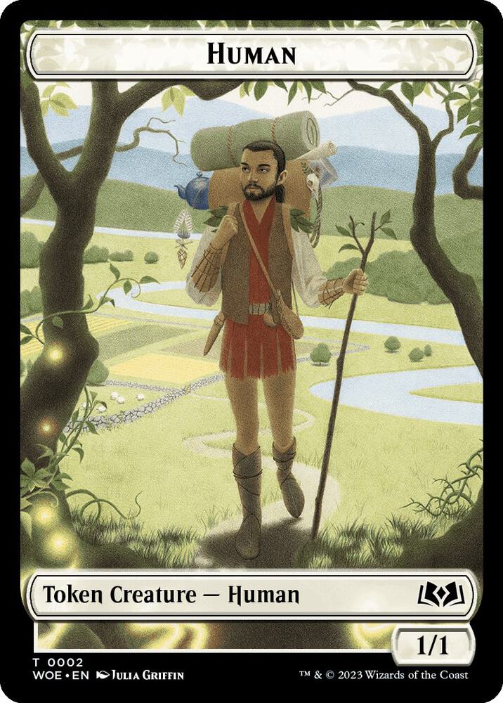 Human // Food (0010) Double-Sided Token [Wilds of Eldraine] 2 // 10