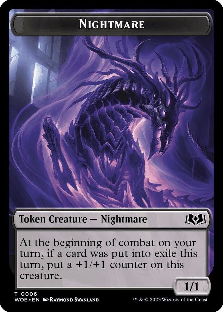 Nightmare // Food (0012) Double-Sided Token [Wilds of Eldraine] 6 // 12