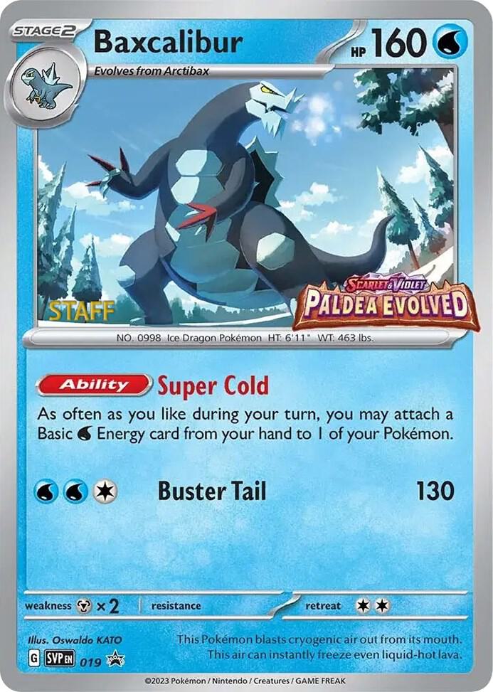 Baxcalibur - 019 (Prerelease) [Staff] [SV: Scarlet & Violet Promo Cards] 019