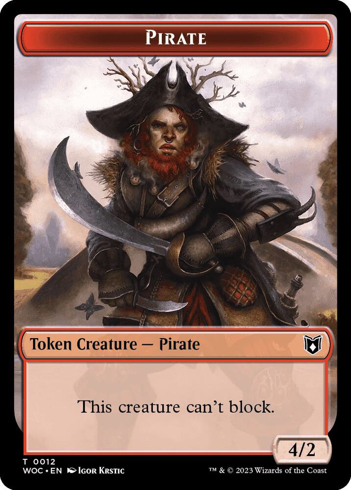 Pirate // Pegasus Double-Sided Token [Commander: Wilds of Eldraine] 12 // 9