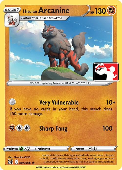 Hisuian Arcanine [Prize Pack Series Cards] 084/196