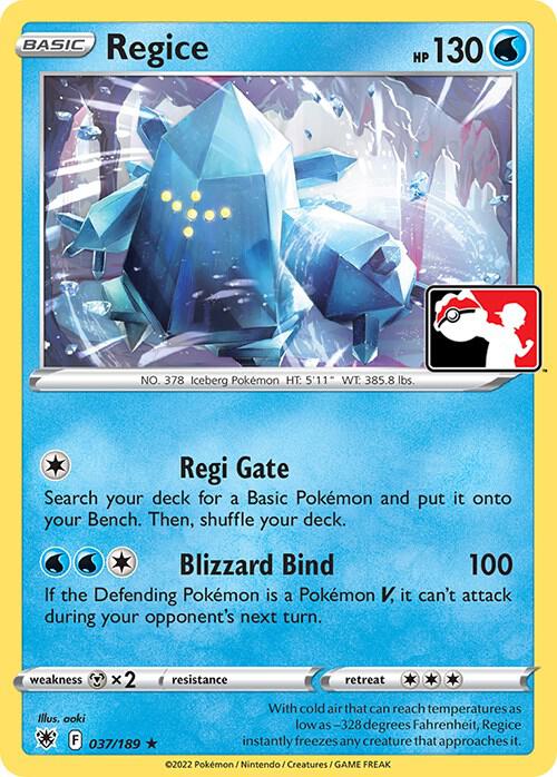 Regice [Prize Pack Series Cards] 037/189