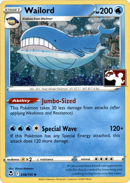 Wailord - 038/195 (Cosmos Holo) [Prize Pack Series Cards] 038/195