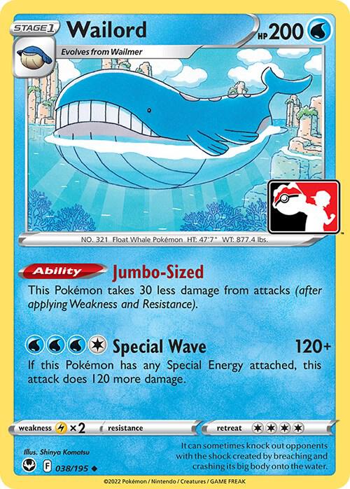 Wailord [Prize Pack Series Cards] 038/195