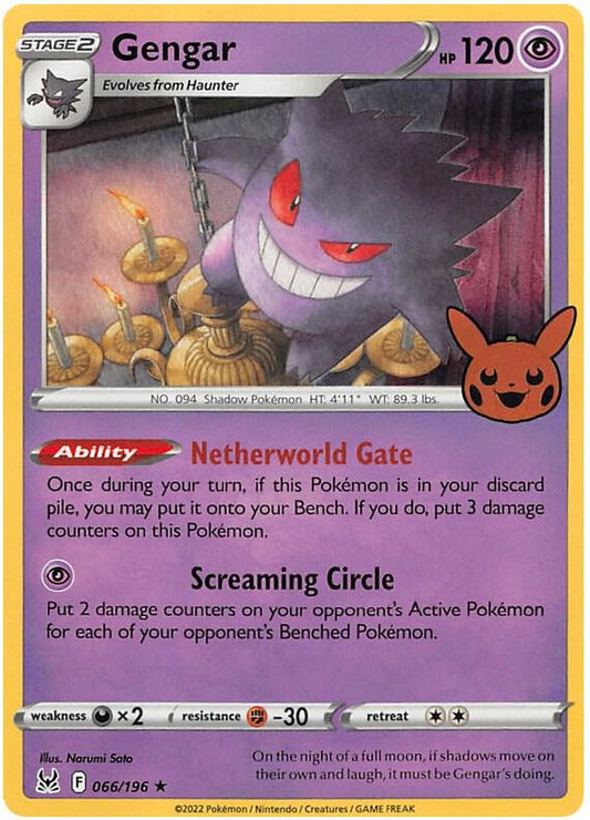 Gengar (2022 Copyright Date) [Trick or Trade BOOster Bundle 2023] 066/196