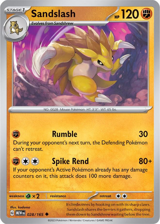 Sandslash [SV: Scarlet & Violet 151] 028/165
