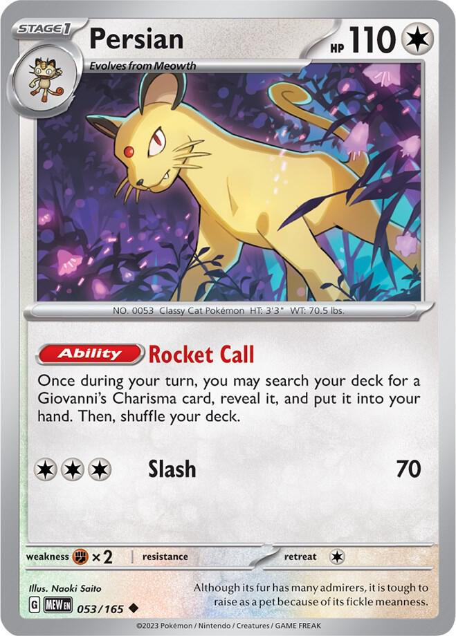 Persian [SV: Scarlet & Violet 151] 053/165