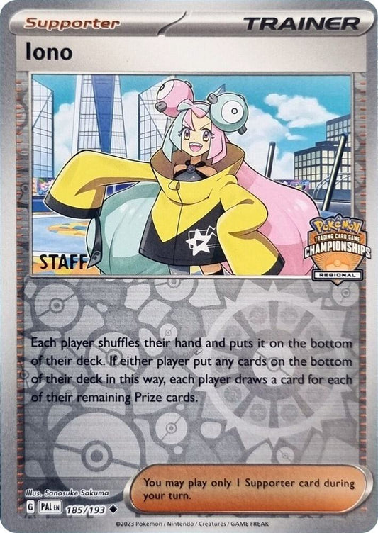 Iono - 185/193 (Regional Championships) [Staff] [League & Championship Cards] 185/193