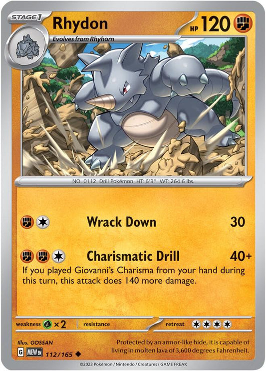 Rhydon [SV: Scarlet & Violet 151] 112/165