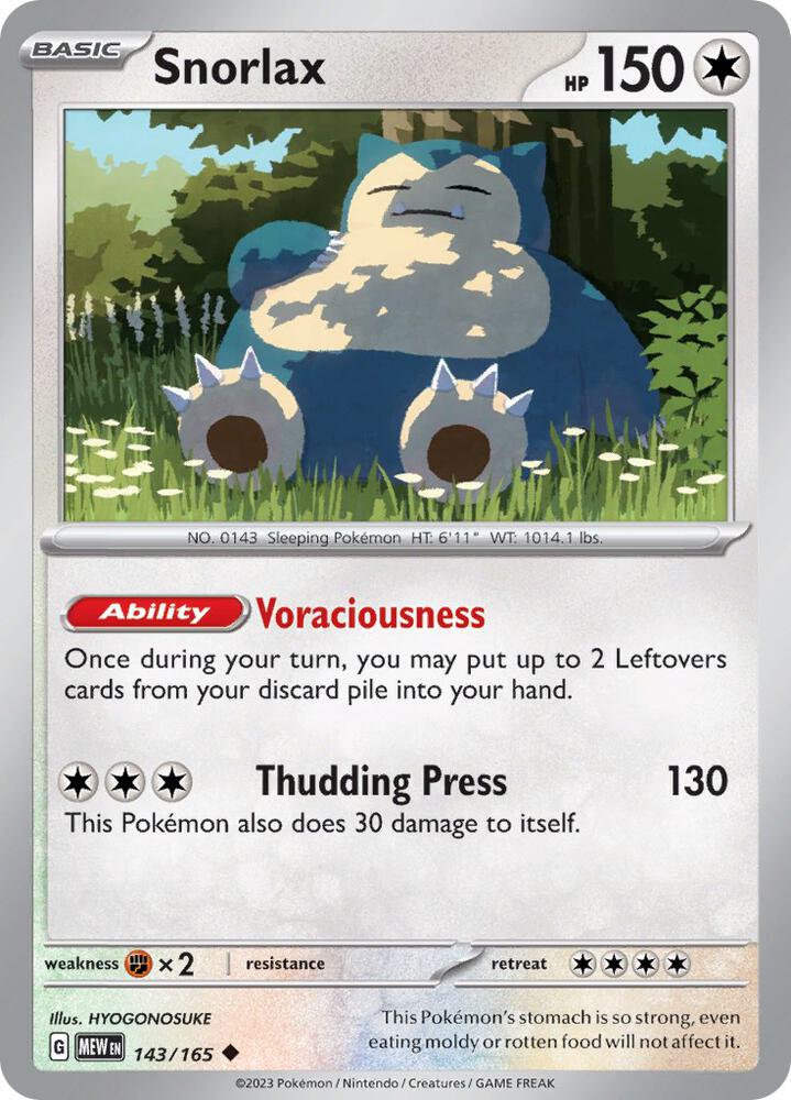 Snorlax [SV: Scarlet & Violet 151] 143/165