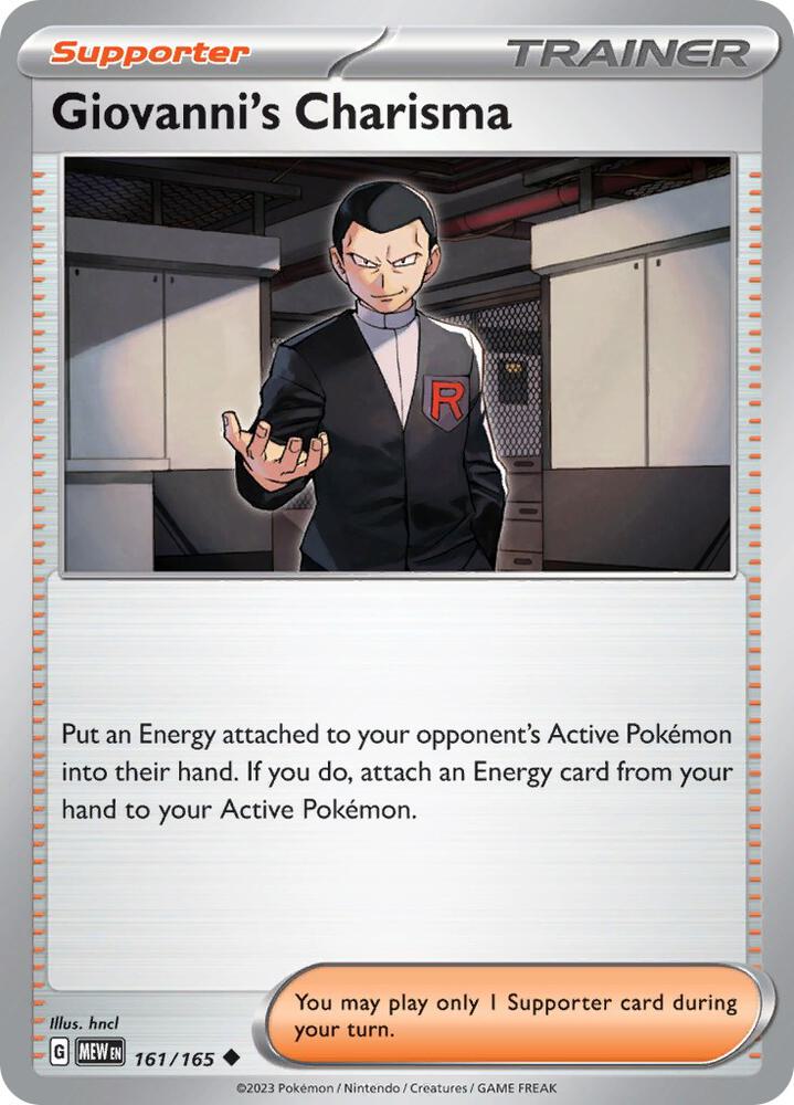 Giovanni's Charisma - 161/165 [SV: Scarlet & Violet 151] 161/165