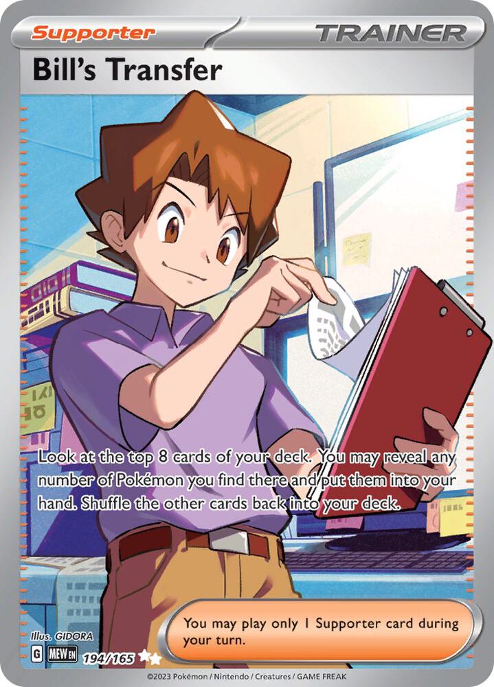 Bill's Transfer - 194/165 [SV: Scarlet & Violet 151] 194/165