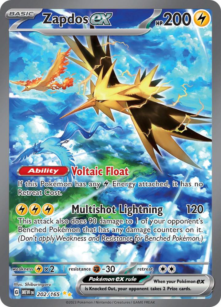Zapdos ex - 202/165 [SV: Scarlet & Violet 151] 202/165