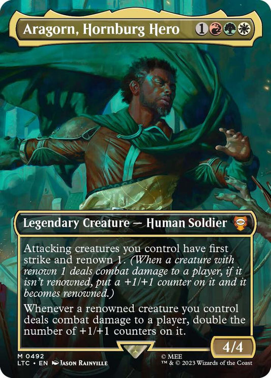 Aragorn, Hornburg Hero (Borderless) [Commander: The Lord of the Rings: Tales of Middle-earth] 492