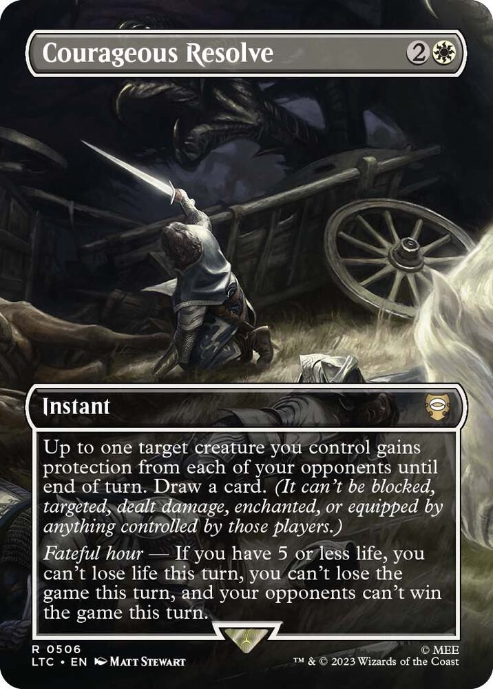 Courageous Resolve (Borderless) [Commander: The Lord of the Rings: Tales of Middle-earth] 506
