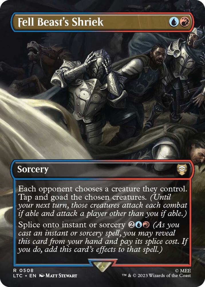 Fell Beast's Shriek (Borderless) [Commander: The Lord of the Rings: Tales of Middle-earth] 508