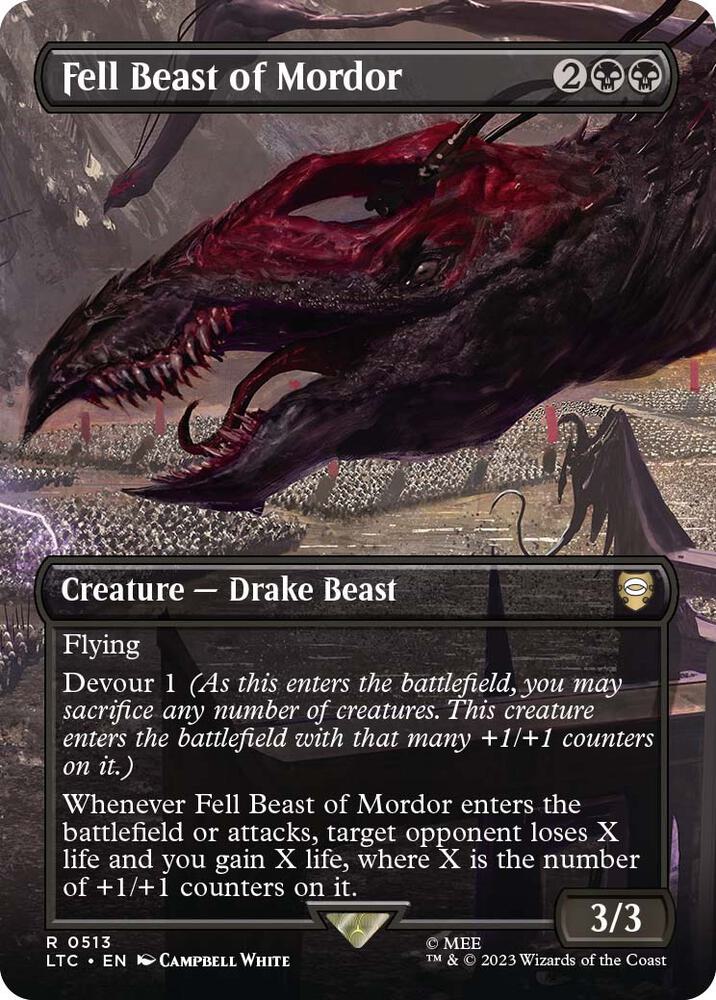Fell Beast of Mordor (Borderless) [Commander: The Lord of the Rings: Tales of Middle-earth] 513