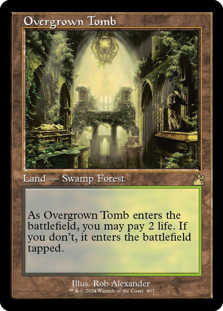 Overgrown Tomb (Retro Frame) [Ravnica Remastered] 407