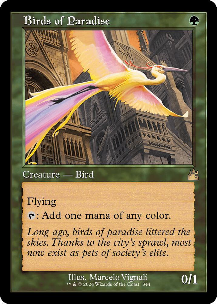 Birds of Paradise (Retro Frame) [Ravnica Remastered] 344