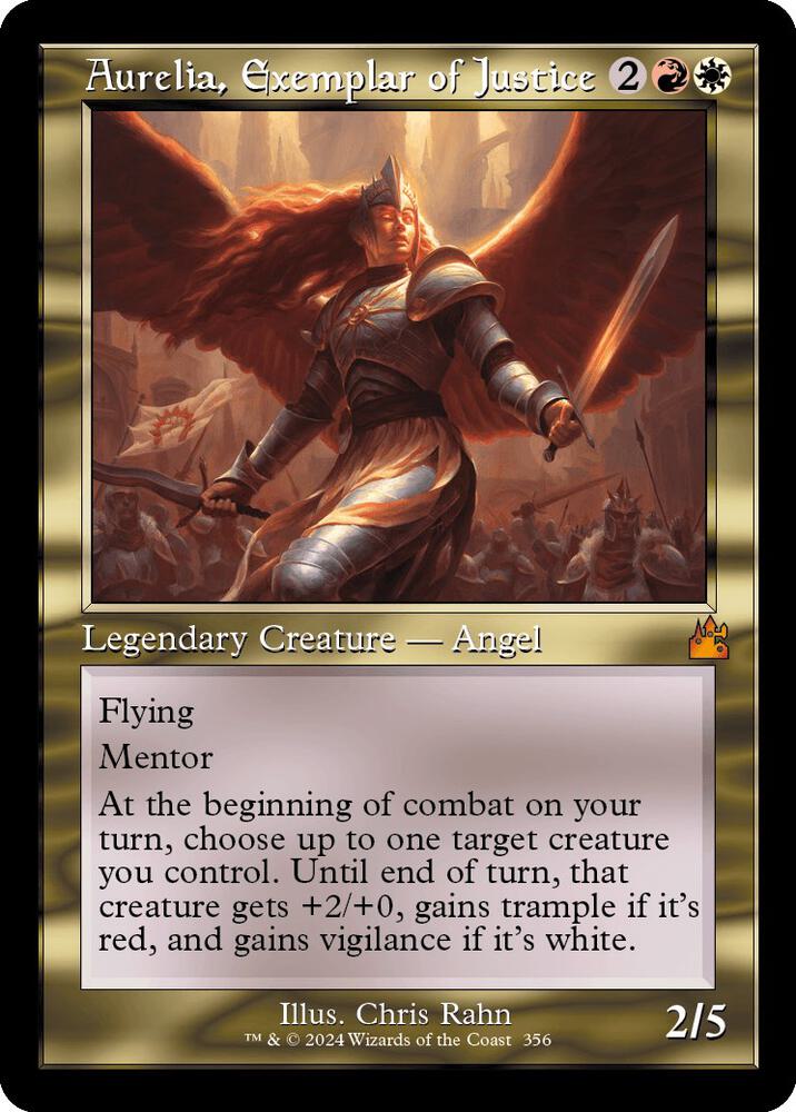 Aurelia, Exemplar of Justice (Retro Frame) [Ravnica Remastered] 356