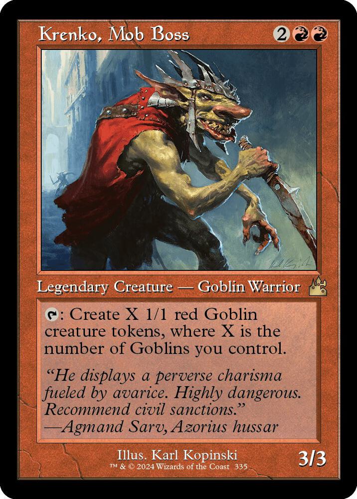 Krenko, Mob Boss (Retro Frame) [Ravnica Remastered] 335
