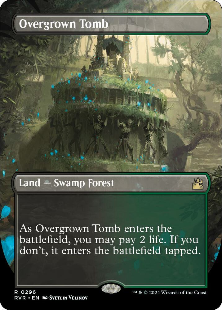 Overgrown Tomb (Borderless) [Ravnica Remastered] 296