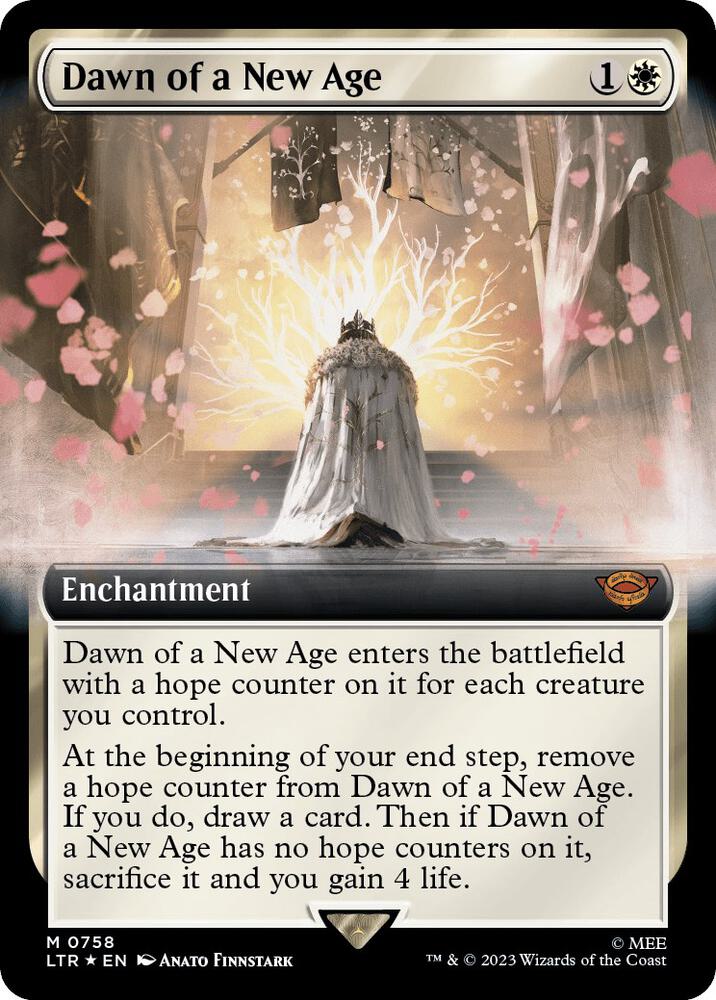 Dawn of a New Age (Extended Art) (Surge Foil) [Universes Beyond: The Lord of the Rings: Tales of Middle-earth] 758