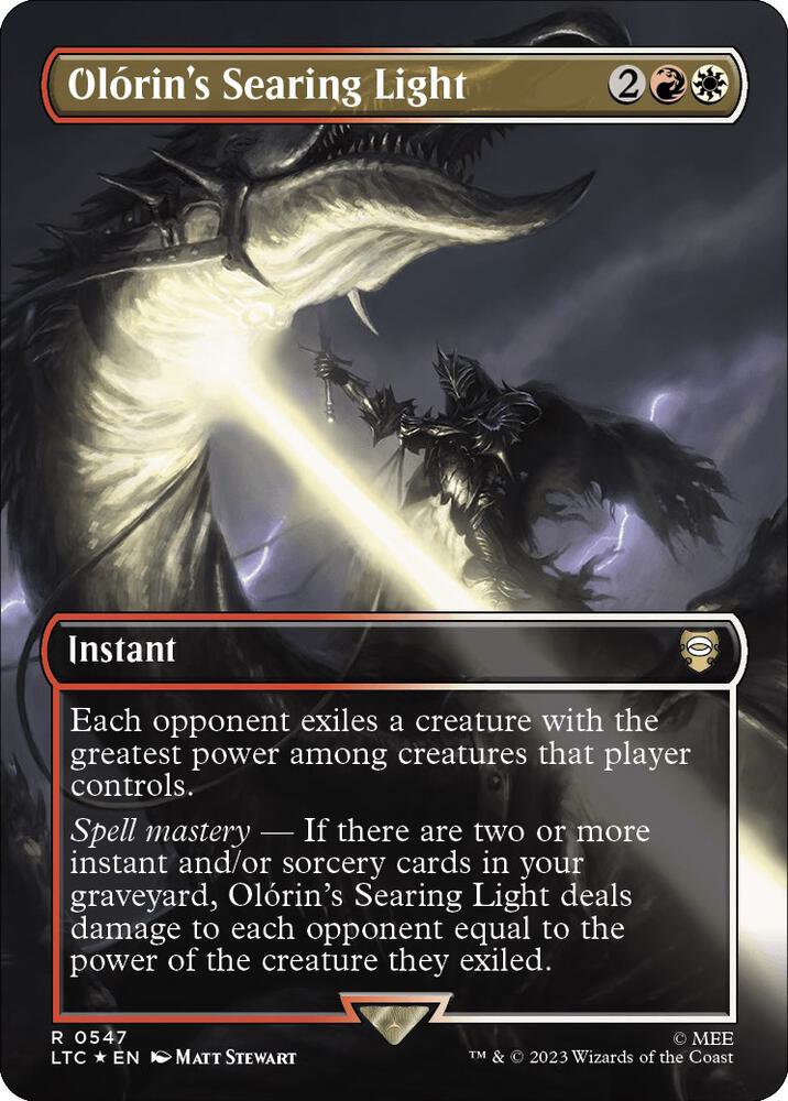 Olorin's Searing Light (Borderless) (Surge Foil) [Commander: The Lord of the Rings: Tales of Middle-earth] 547