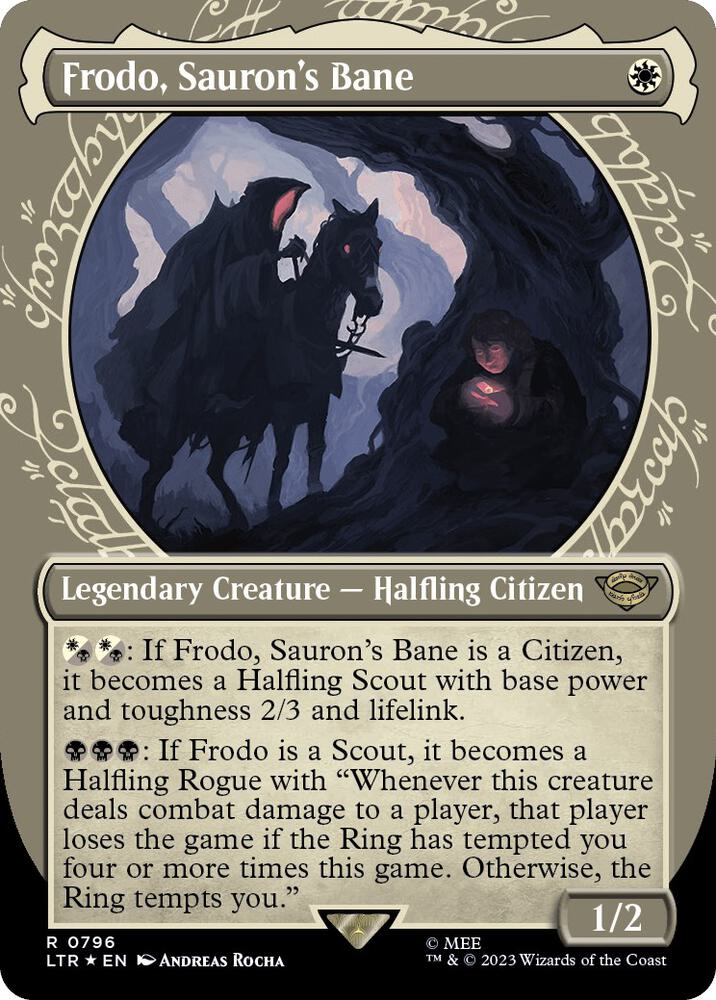 Frodo, Sauron's Bane (Showcase) (Surge Foil) [Universes Beyond: The Lord of the Rings: Tales of Middle-earth] 796