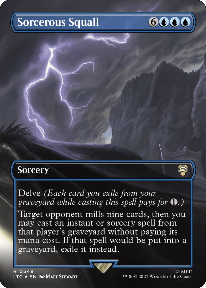 Sorcerous Squall (Borderless) (Surge Foil) [Commander: The Lord of the Rings: Tales of Middle-earth] 548