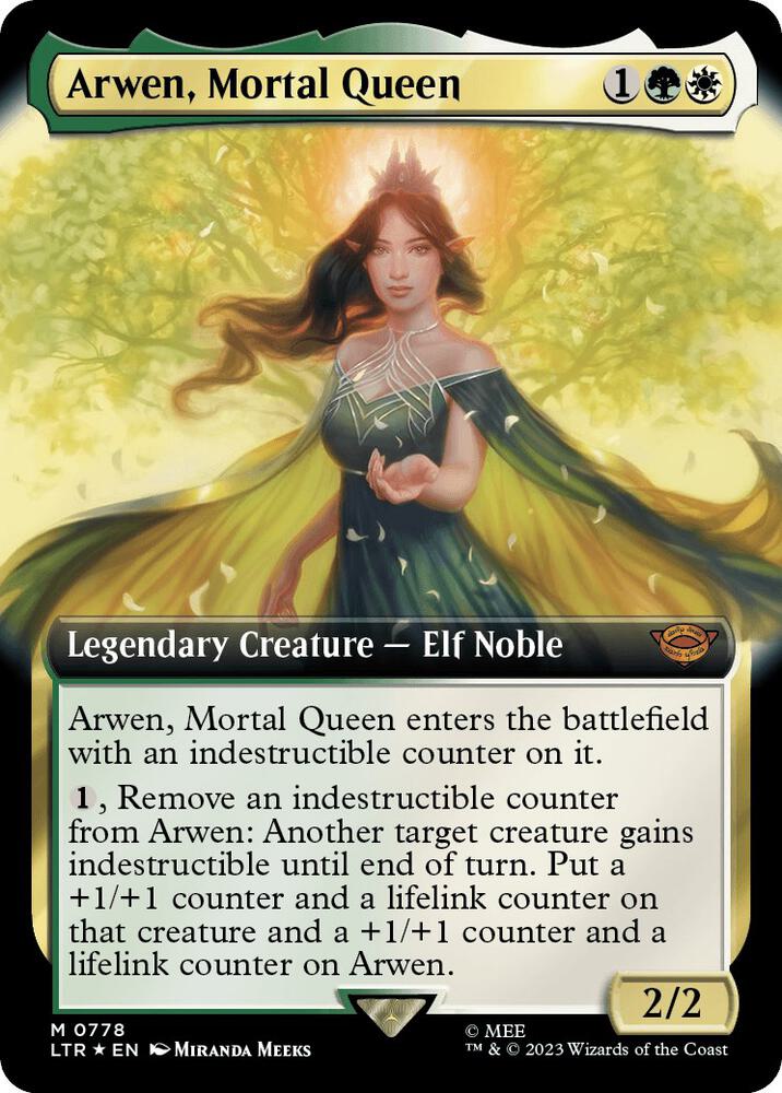 Arwen, Mortal Queen (Extended Art) (Surge Foil) [Universes Beyond: The Lord of the Rings: Tales of Middle-earth] 778