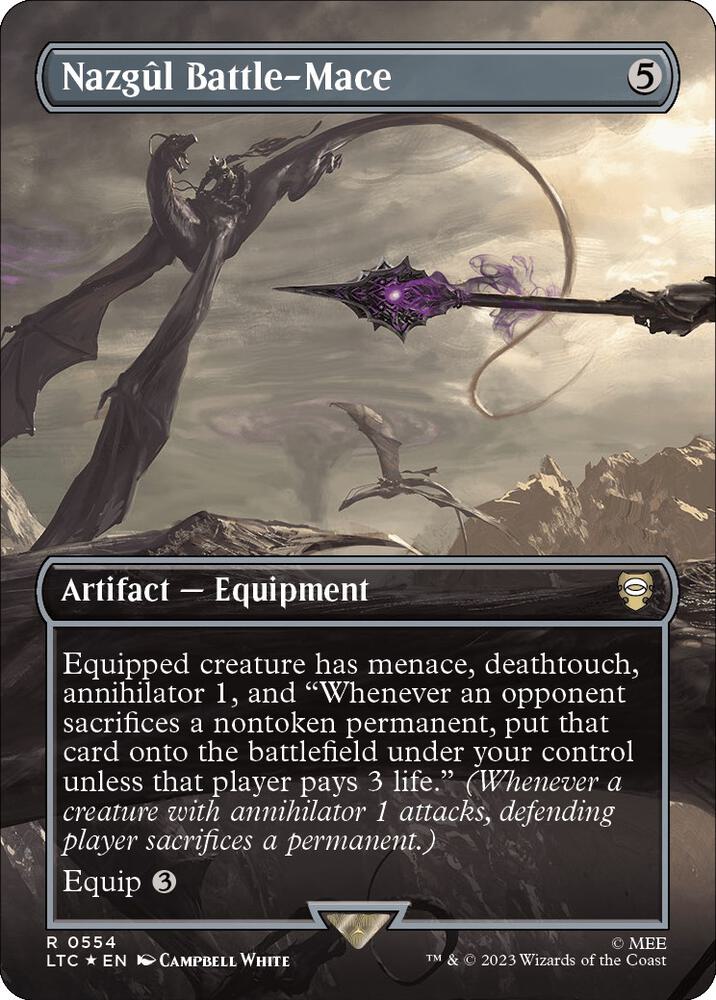 Nazgul Battle-Mace (Borderless) (Surge Foil) [Commander: The Lord of the Rings: Tales of Middle-earth] 554