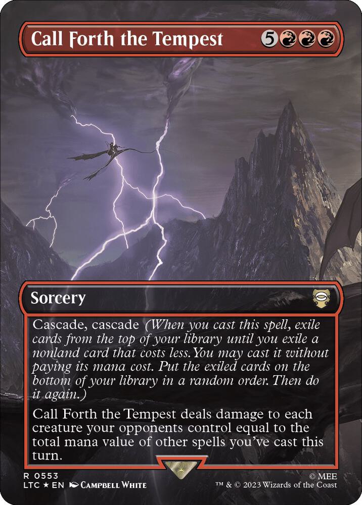 Call Forth the Tempest (Borderless) (Surge Foil) [Commander: The Lord of the Rings: Tales of Middle-earth] 553