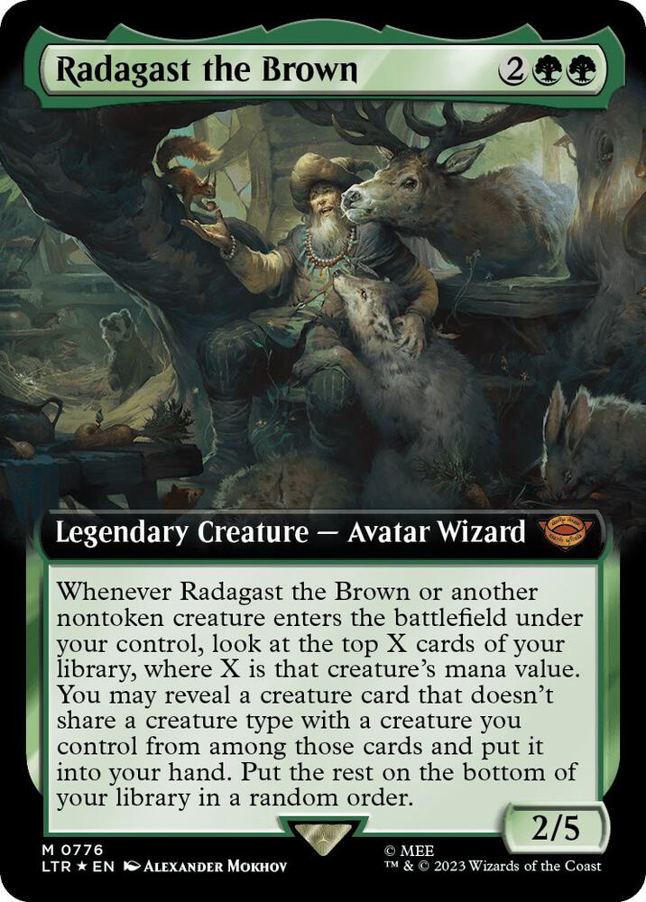 Radagast the Brown (Extended Art) (Surge Foil) [Universes Beyond: The Lord of the Rings: Tales of Middle-earth] 776
