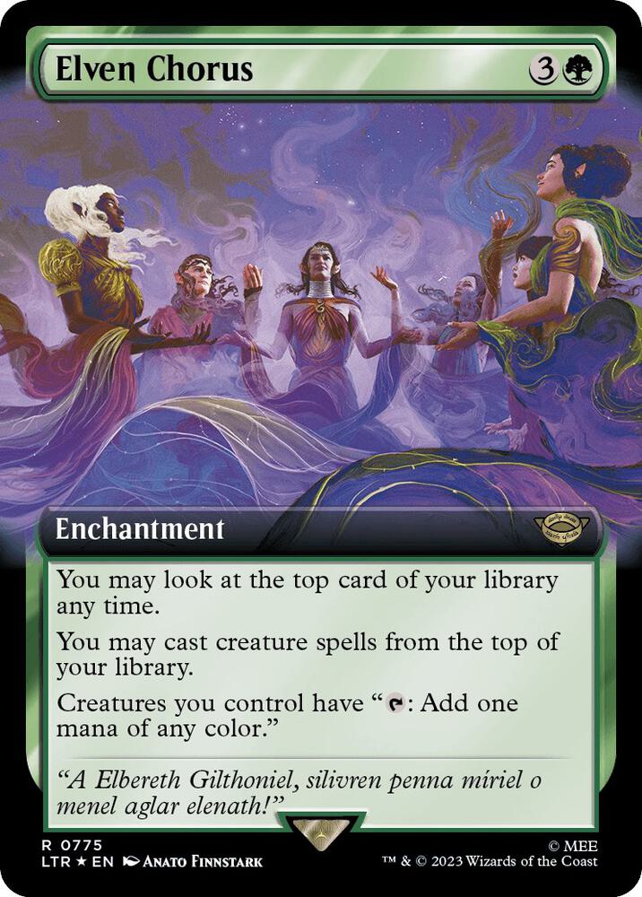 Elven Chorus (Extended Art) (Surge Foil) [Universes Beyond: The Lord of the Rings: Tales of Middle-earth] 775