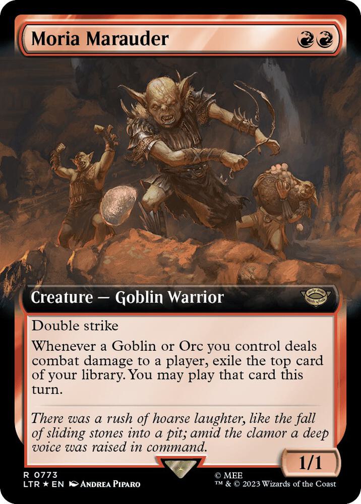 Moria Marauder (Extended Art) (Surge Foil) [Universes Beyond: The Lord of the Rings: Tales of Middle-earth] 773